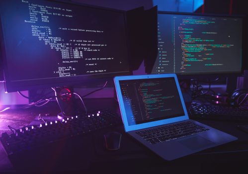 Programming Equipment in Dark image